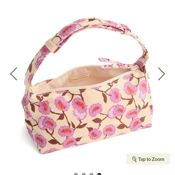 Vera Bradley Roxbury Crescent Crossbody In Bubbly Flowers Green NWT - Picture 8 of 8